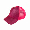 Hot Pink CC Kids Glitter Pony Caps