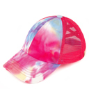 Hot Pink CC Kids Tie-Dye Criss-Cross Pony Cap