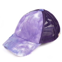 Purple CC Kids Tie-Dye Criss-Cross Pony Cap