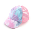 Baby Pink CC Kids Tie-Dye Criss-Cross Pony Cap