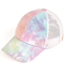 Cotton Candy/White CC Kids Tie-Dye Criss-Cross Pony Cap