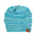 #15 Teal/Turquoise/Beige/Natural Grey C.C® Kids Youth Toddler Ages 1-5 Multi-Toned Ponytail Beanie
