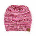 #1 Indi Pink/Burgundy/Hot Pink/Ivory C.C® Kids Youth Toddler Ages 1-5 Multi-Toned Ponytail Beanie
