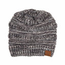 #31 Grey/Light Grey/Natural Grey/Black C.C® Kids Youth Toddler Ages 1-5 Multi-Toned Ponytail Beanie