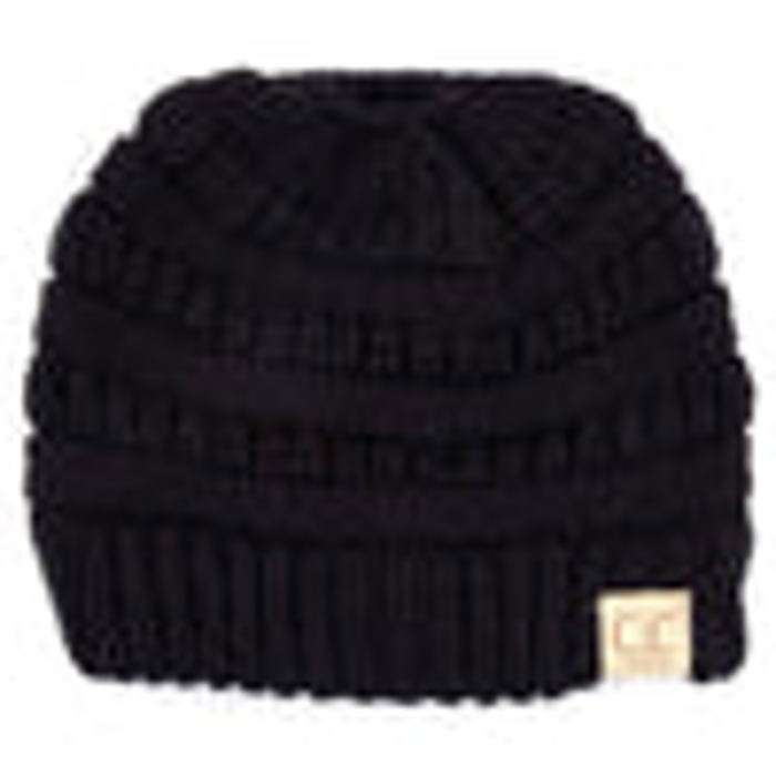 CC Messy Bun Adults and Kids Ponytail Beanies Hats