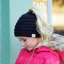 Denim CC Messy Bun Adults and Kids Ponytail Beanies Hats