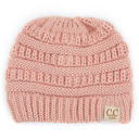 Indi Pink CC Messy Bun Adults and Kids Ponytail Beanies Hats
