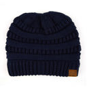 Navy CC Messy Bun Adults and Kids Ponytail Beanies Hats