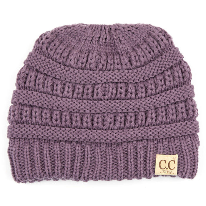 CC Messy Bun Adults and Kids Ponytail Beanies Hats