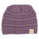Violet CC Messy Bun Adults and Kids Ponytail Beanies Hats