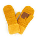 Mustard CC Brand Sherpa Lined Mittens Unisex Winter Accessories