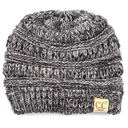 #31 Melange Grey/Light Melange Grey/Natural Grey/Black C.C® Kids Multi Color Beanie