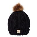 Black CC Kids Trending Pom Lined Beanies Hats