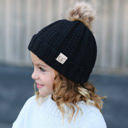Indi Pink CC Kids Trending Pom Lined Beanies Hats