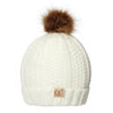 Ivory CC Kids Trending Pom Lined Beanies Hats