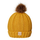 Mustard CC Kids Trending Pom Lined Beanies Hats