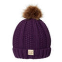 Purple CC Kids Trending Pom Lined Beanies Hats
