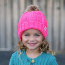 Purple CC Kids Trending Pom Lined Beanies Hats