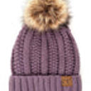 Violet CC Kids Trending Pom Lined Beanies Hats