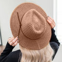 Camel CC Fedora Knitted Hat