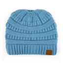 Denim CC Messy Bun Adults and Kids Ponytail Beanies Hats