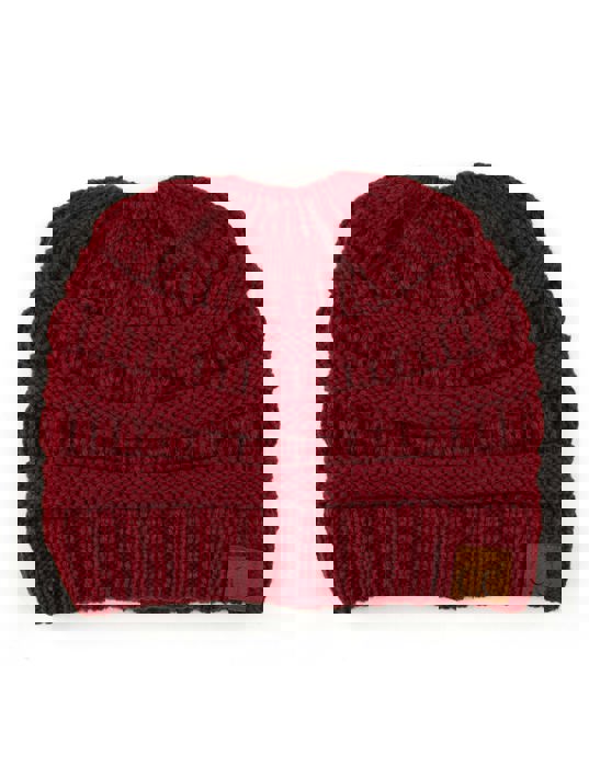 C.C® Women Messy Bun Ponytail Beanie Hats by Truly Contagious