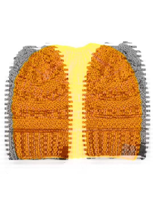 C.C® Women Messy Bun Ponytail Beanie Hats by Truly Contagious