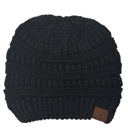 Metallic Burgundy C.C® Messy Bun/Pony Metallic Beanie