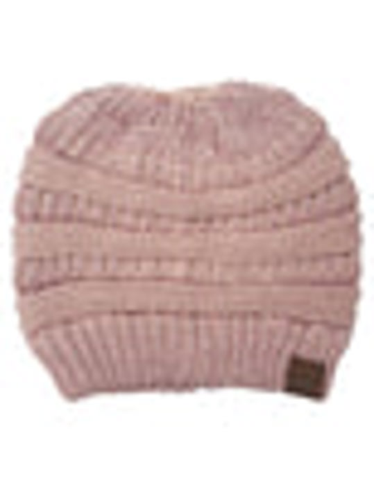 C.C® Messy Bun/Pony Metallic Beanie