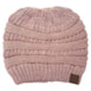 Metallic Rose C.C® Messy Bun/Pony Metallic Beanie
