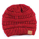 Burgundy Confetti C.C® Cozy Confetti Bun Ponytail Beanies Hats