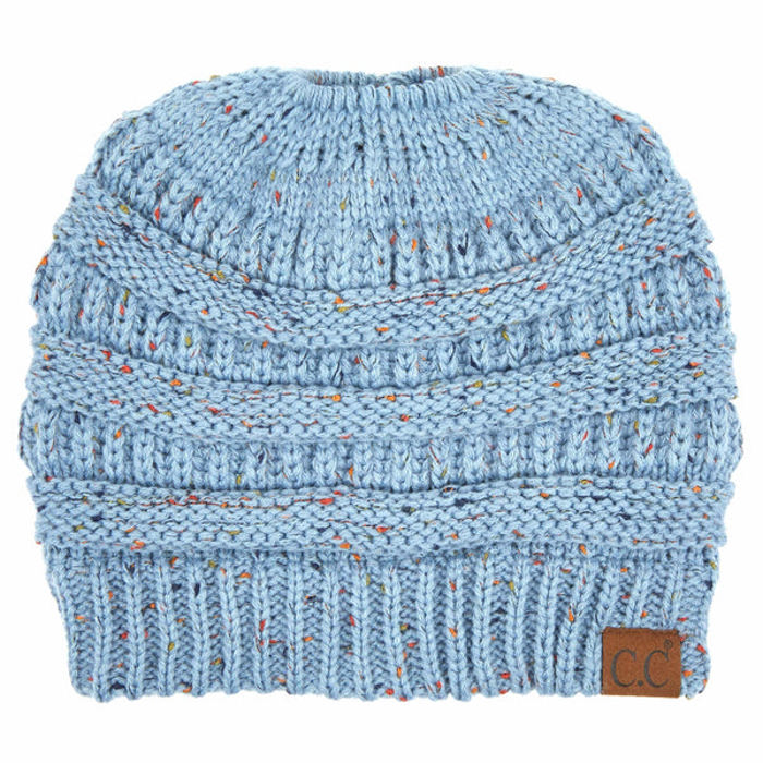 C.C® Cozy Confetti Bun Ponytail Beanies Hats