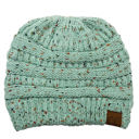Mint Confetti C.C® Cozy Confetti Bun Ponytail Beanies Hats