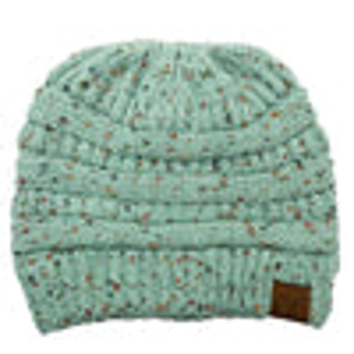C.C® Cozy Confetti Bun Ponytail Beanies Hats