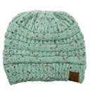 Mint Confetti C.C® Cozy Confetti Bun Ponytail Beanies Hats