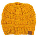 Mustard Confetti C.C® Cozy Confetti Bun Ponytail Beanies Hats