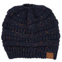 Navy Confetti C.C® Cozy Confetti Bun Ponytail Beanies Hats