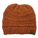 Rust Confetti C.C® Cozy Confetti Bun Ponytail Beanies Hats