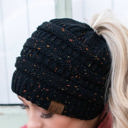 Rust Confetti C.C® Cozy Confetti Bun Ponytail Beanies Hats