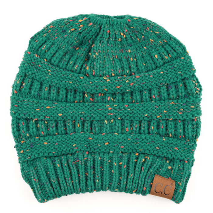 C.C® Cozy Confetti Bun Ponytail Beanies Hats