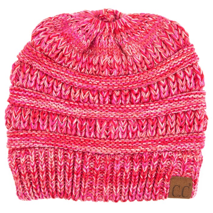 CC Crafted Multi-Toned Bun Kids Youth to Adult Beanies Hats