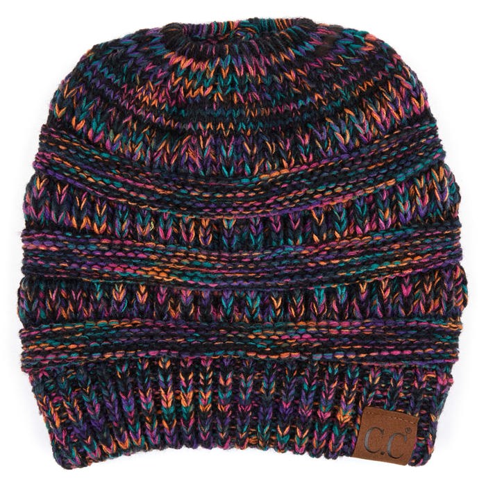 CC Crafted Multi-Toned Bun Kids Youth to Adult Beanies Hats