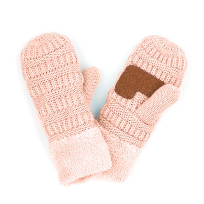 CC Brand Sherpa Lined Mittens Unisex Winter Accessories