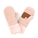 Indi Pink CC Brand Sherpa Lined Mittens Unisex Winter Accessories
