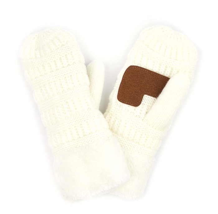 CC Brand Sherpa Lined Mittens Unisex Winter Accessories