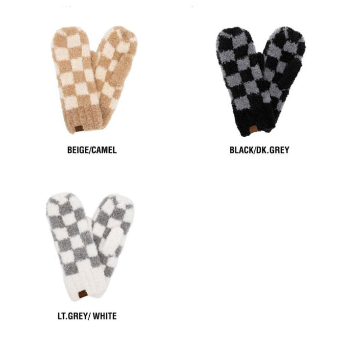 C.C® Checkered Boucle Oh-So-Soft Mittens