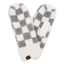 Black/Dark Grey C.C® Checkered Boucle Oh-So-Soft Mittens