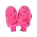 Hot Pink CC Plush Touchscreen Accessible Mittens
