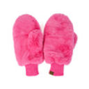 Hot Pink CC Plush Touchscreen Accessible Mittens
