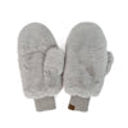 Light Grey CC Plush Touchscreen Accessible Mittens